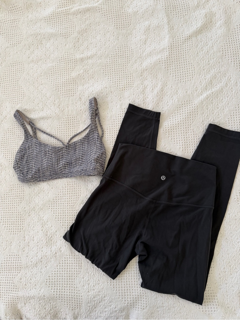 lululemon Black Leggings with Care Tag Detail